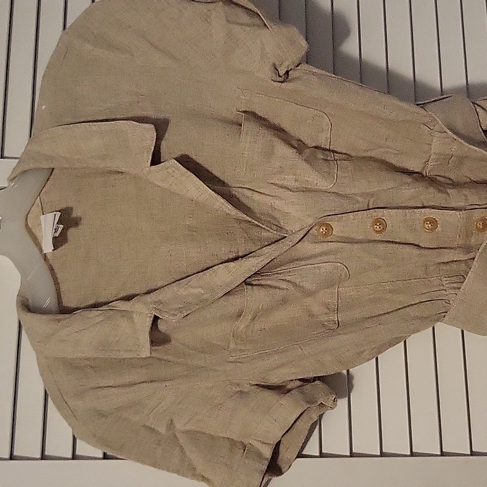 Belted Linen Romper